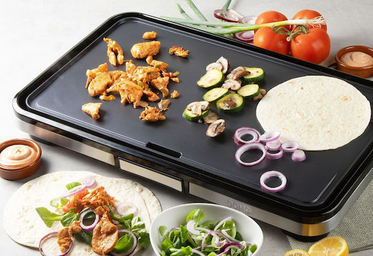 Domo Επιτραπέζια Ηλεκτρική Ψησταριά Raclette Λείας Πλάκας 2200W με Ρυθμιζόμενο Θερμοστάτη 55x30.5εκ.