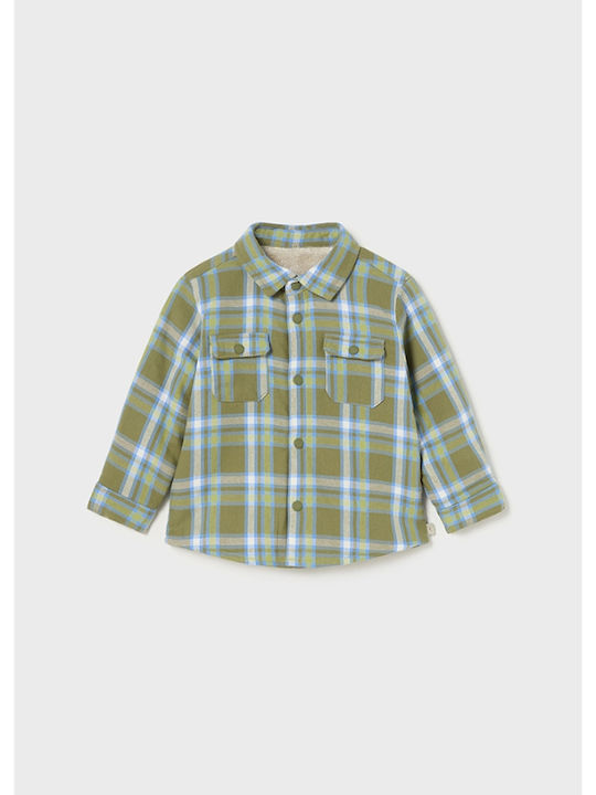 Mayoral Kids Checked Shirt Green