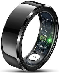 Techsuit R6 Smart Ring 19.8mm με Παλμογράφο Μαύρο