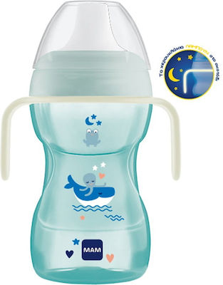 Mam Educational Sippy Cup Plastic with Handles Light Blue for 8m+m+ 270ml