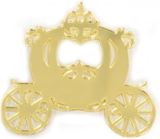 Plexiglas Goldene Kürbis-Kutsche 7cm X 6,3cm 12 Stück