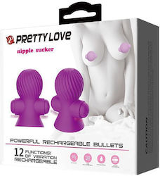 Pretty Love Sucker Sauger Brustwarzen mit Vibration Lila 1Stück