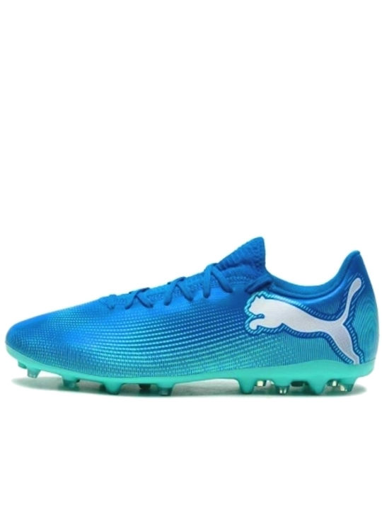 PUMA Future 7 Play MG Ποδοσφαιρικά Παπούτσια με Τάπες Μπλε