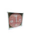 Wall Clock Plastic Pink Ø30cm