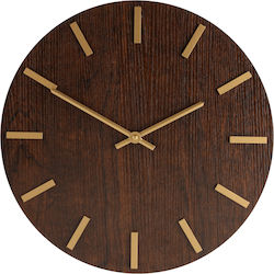 Home&Styling Collection Wall Clock Wooden Brown Ø40cm