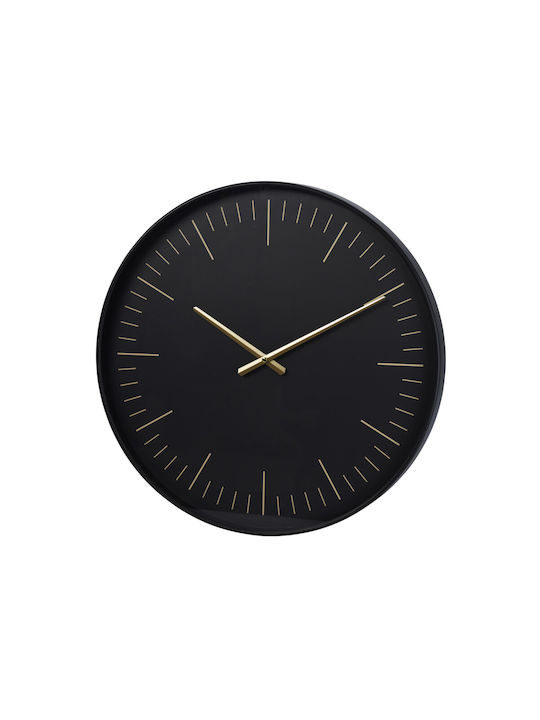 Wall Clock Plastic Black