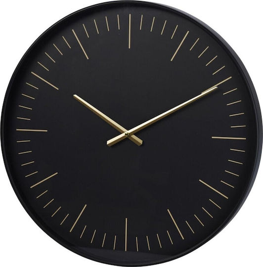 Wall Clock Plastic Black 50.7x4cm