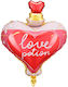 Balloon Foil Valentine's Day Heart White