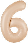 Balloon Foil Number 6 Brown