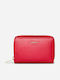 Small Leather Women's Wallet Classic with RFID Red