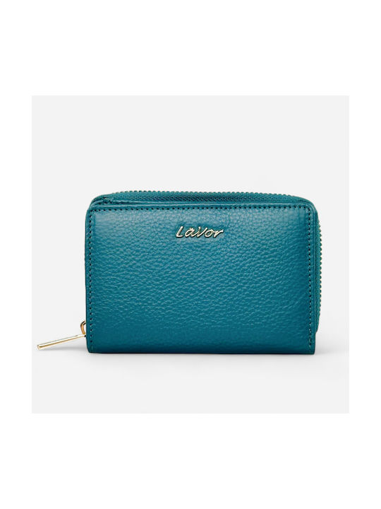 Lavor Small Leather Women's Wallet with RFID Blue