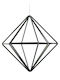 Diamant decorativ metalic negru de 15cm