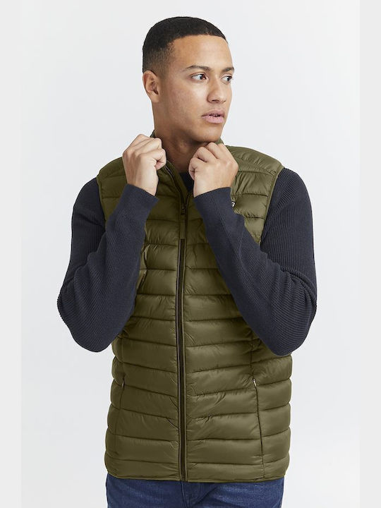 Blend Men's Sleeveless Puffer Jacket Green