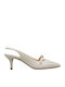 Leder Pumps Ecru