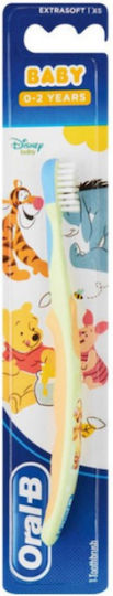 Oral-B Baby Extra Soft Βρεφική Οδοντόβουρτσα για 0m+ Κίτρινο Πράσινο