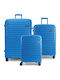 Bg Berlin Forecast Hart Koffer Blau mit 4 Räder Set 3 Stück