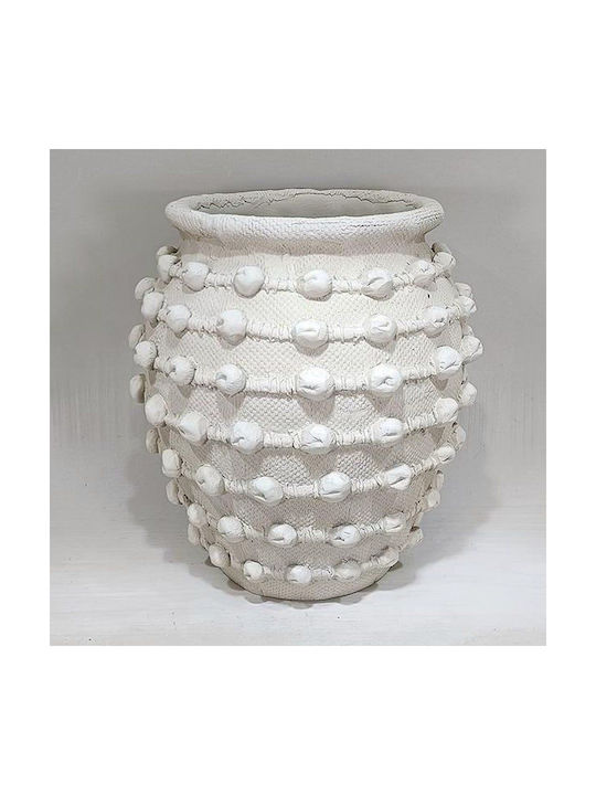 Decorative Vase White 23x23x24cm