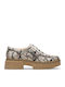 Linoso Monk Leather Women's Loafers in Gray Color