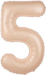 Balloon Foil Number 5 Brown