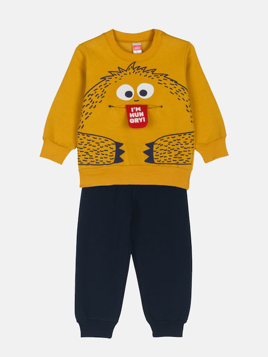 Kinder Sweatpants Set - Jogginganzug Mustard 2Stück Huggy Buddy
