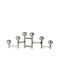 Pols Potten Candle Holder Metal in Silver Color 48x4x15cm 1pcs