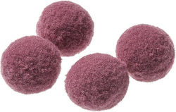 Nuova Vita Pom Pom de Artizanat Pink cu Diametru 20mm Set 100buc