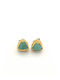 Silver Plated Stud Earrings Dimitrios-exclusive Open Emerald Cat Eye Gold Plated Crown Code s185