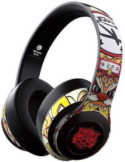 Nubi BH10 Angry Bear Ασύρματο Over Ear Gaming Headset με σύνδεση Bluetooth Red / Yellow