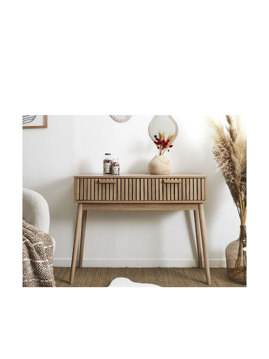 Klaus Wooden Console Table Beige L100xW35xH80cm