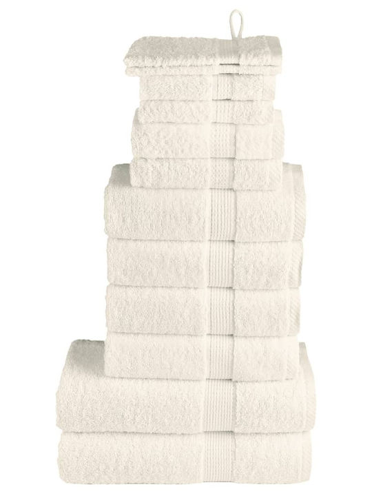 vidaXL 12 Pieces Bath Towels Weight 600gsm