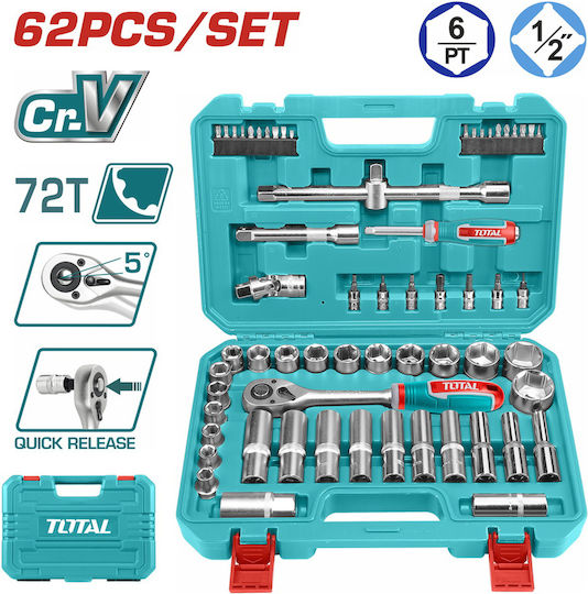 Total Set Ratchet 1\2" 62pcs