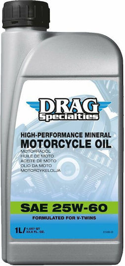 Drag Specialties Motorradöl für Viertaktmotoren 25W-60 1Es