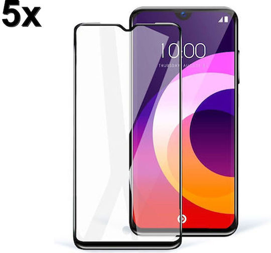 Techwave 5D 0.3mm Vollkleber Vollflächig gehärtetes Glas 5Stück Schwarz (Galaxy A05S)