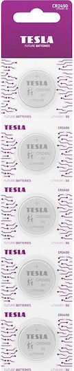 Tesla Batteries Batterien Lithium für Uhren CR2450 3V 5Stück