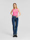 High Waist Women's Jean Trousers in Straight Line