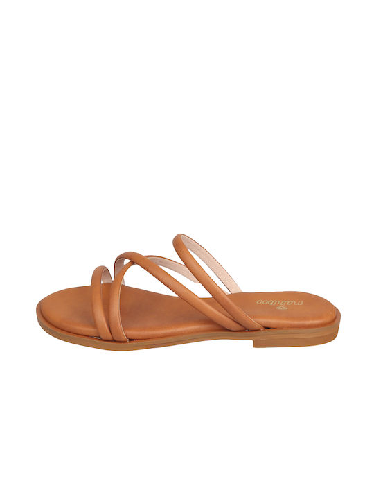 Mairiboo for Envie Women's Flat Sandals in Tabac Brown Color