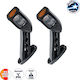 GloboStar Truck Volume Lights 1pcs 24V - Orange 79924