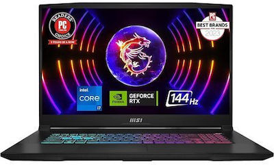 MSI Katana 17 B13VFK-835US 17.3" FHD 144Hz (i7-13620H/32GB/1TB SSD/GeForce RTX 4060/W11 Acasă) (Tastatură Engleză Internațională)