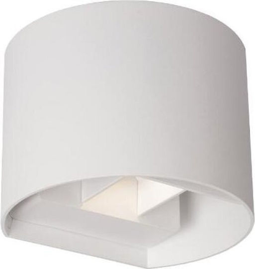 Fos me Επιτοίχιο Εξωτερικό Φωτιστικό LED 10W με Φυσικό Λευκό Φως Διπλής Δέσμης 100εκ.