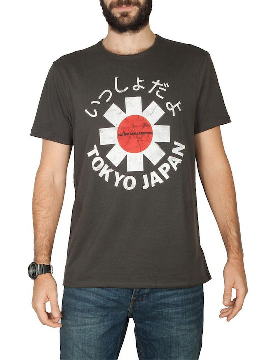 Amplified Tokyo Japan T-shirt Γκρι Βαμβακερό