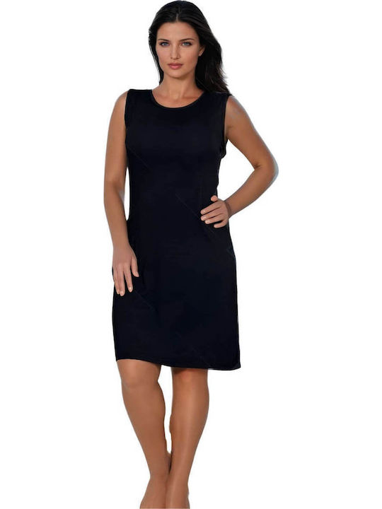 Asel Summer Women's Nightdress Black