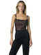 Women's Crop Top Animal Print Brown