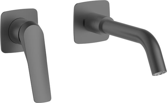 Karag Lea Built-in Faucet Mixer for for Bathroom Sink Silver