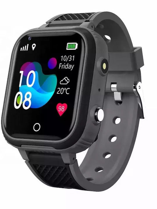 Детски смарт часовник Nubi Lt21 4G SIM карта камера GPS+LBS+Wi-Fi проследяване водоустойчив IP67 черен