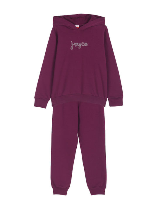 Joyce Kids Sweatpants Set Purple