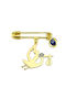 Goldsmith Child Safety Pin made of Gold Plated Silver for Boy