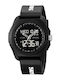 Skmei Analog/Digital Men's Watch 47mm Battery with Rubber Strap Black
