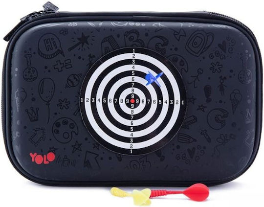 Yolo Pencil Case with 2 Compartments Black