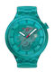 Swatch Turquoise Joy Ανδρικό Ρολόι 47mm Μπαταρίας με Τιρκουάζ Καουτσούκ Λουράκι