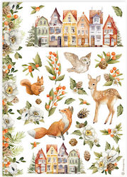 Stamperia A4 Classic Christmas Ριζόχαρτο Decoupage